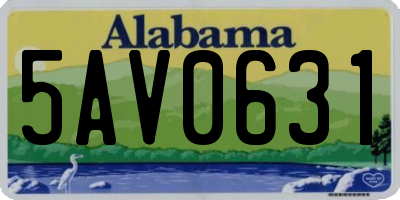AL license plate 5AV0631