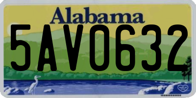 AL license plate 5AV0632
