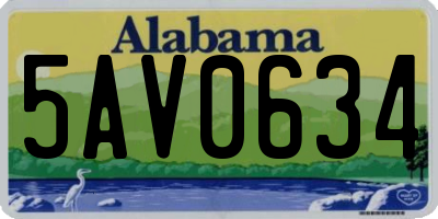 AL license plate 5AV0634
