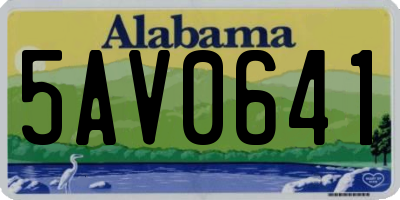 AL license plate 5AV0641