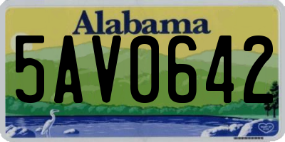 AL license plate 5AV0642