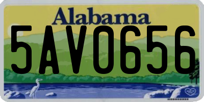 AL license plate 5AV0656