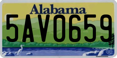 AL license plate 5AV0659