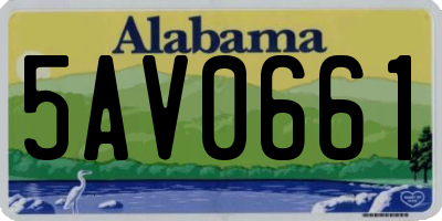 AL license plate 5AV0661