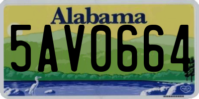 AL license plate 5AV0664