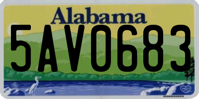 AL license plate 5AV0683