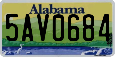 AL license plate 5AV0684