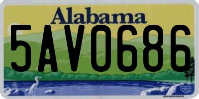 AL license plate 5AV0686