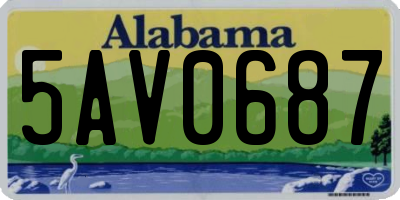 AL license plate 5AV0687