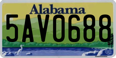 AL license plate 5AV0688