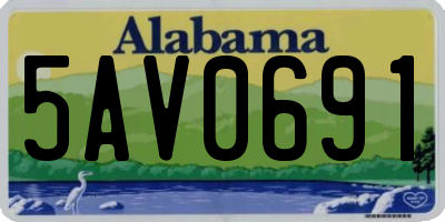 AL license plate 5AV0691