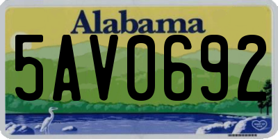 AL license plate 5AV0692