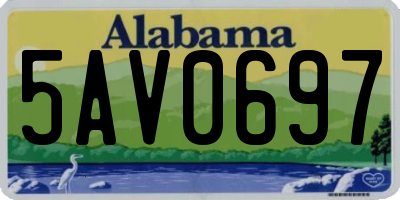 AL license plate 5AV0697