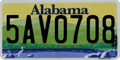 AL license plate 5AV0708