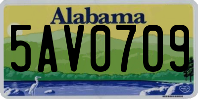 AL license plate 5AV0709