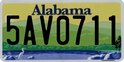 AL license plate 5AV0711