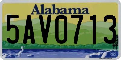 AL license plate 5AV0713