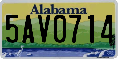 AL license plate 5AV0714