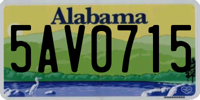 AL license plate 5AV0715