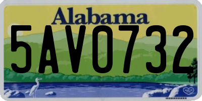 AL license plate 5AV0732