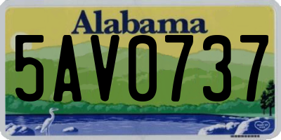 AL license plate 5AV0737