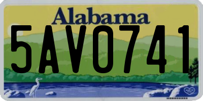 AL license plate 5AV0741