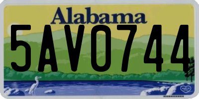 AL license plate 5AV0744