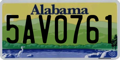 AL license plate 5AV0761
