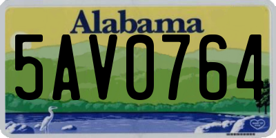 AL license plate 5AV0764