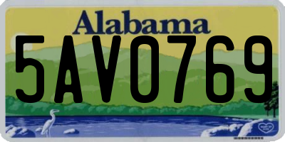 AL license plate 5AV0769