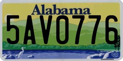 AL license plate 5AV0776