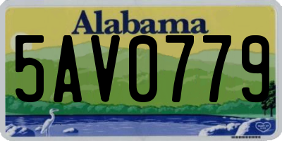 AL license plate 5AV0779