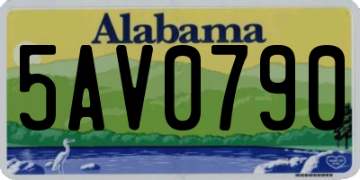 AL license plate 5AV0790