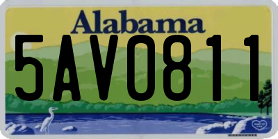 AL license plate 5AV0811