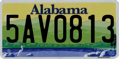 AL license plate 5AV0813