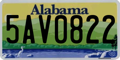 AL license plate 5AV0822