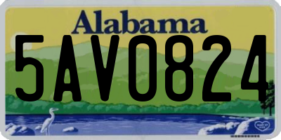 AL license plate 5AV0824