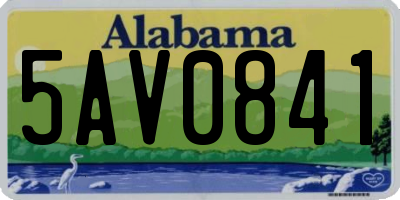 AL license plate 5AV0841