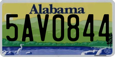 AL license plate 5AV0844