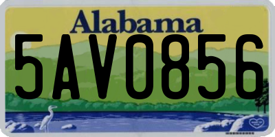 AL license plate 5AV0856
