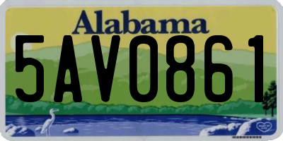 AL license plate 5AV0861