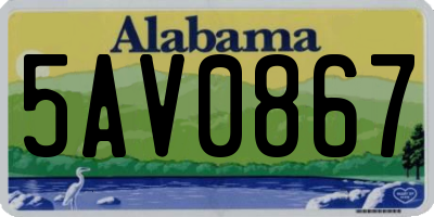 AL license plate 5AV0867