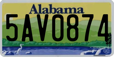 AL license plate 5AV0874