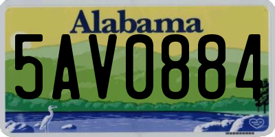 AL license plate 5AV0884