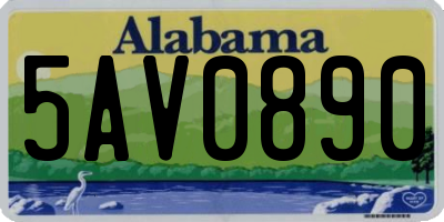 AL license plate 5AV0890