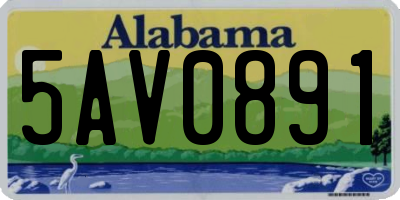 AL license plate 5AV0891