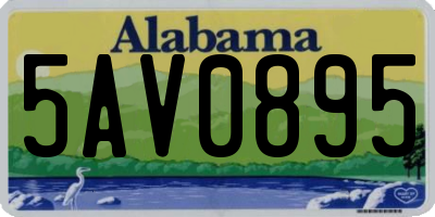 AL license plate 5AV0895