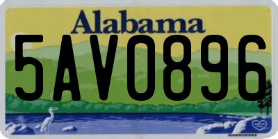 AL license plate 5AV0896