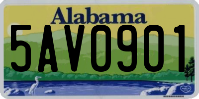 AL license plate 5AV0901