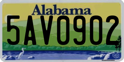 AL license plate 5AV0902